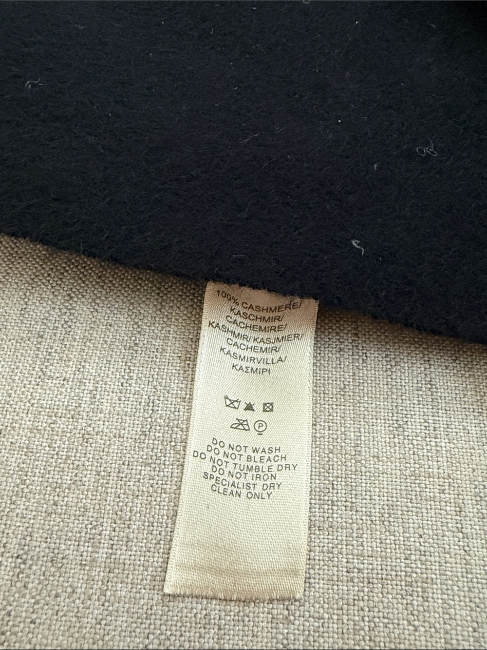 Burberry Black Wool Fringe Scarf - Picture 3 of 4